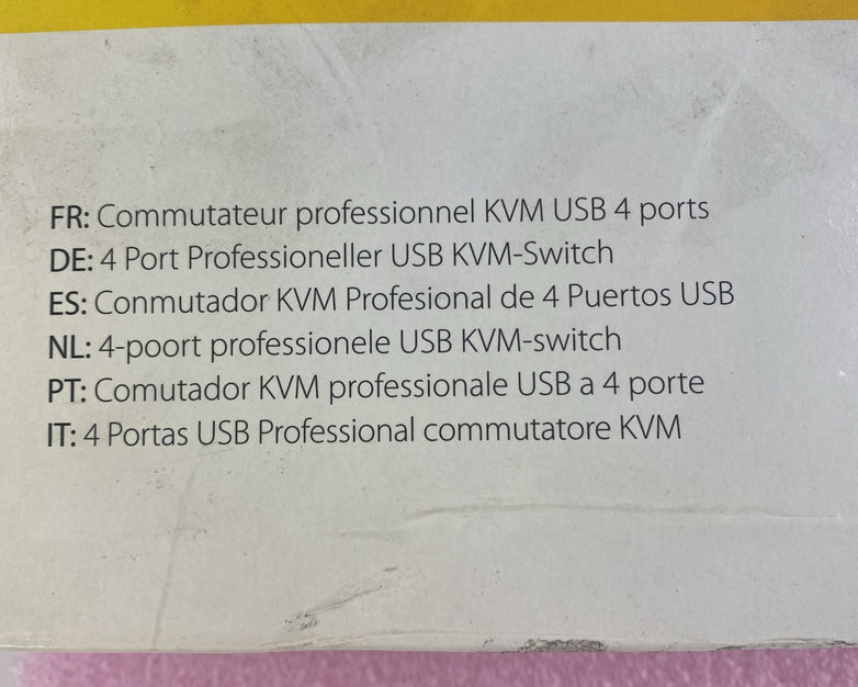 Star Tech SV431USB 4 Port KVM Switch No Power Adapter Or Cables