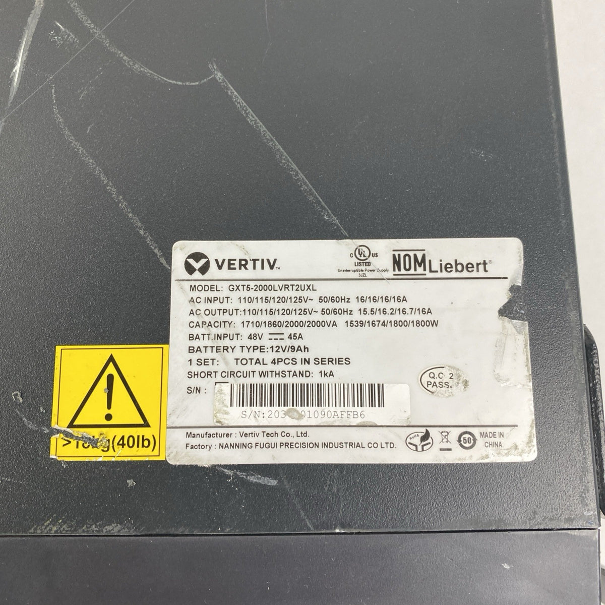 Vertiv Liebert GXT5-2000LVRT24XL 1800W Battery Backups UPS Tested - No Batteries21