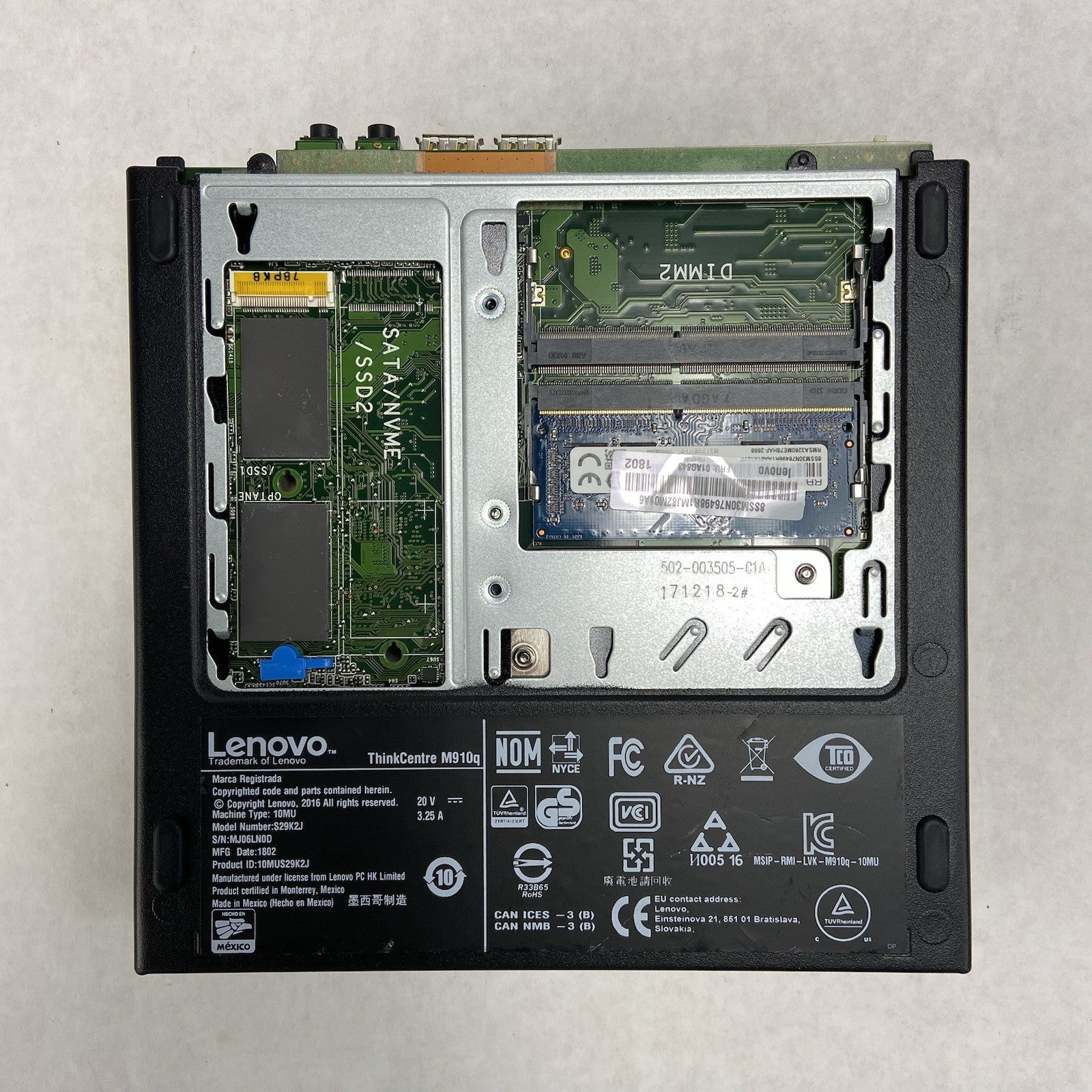 Lenovo ThinkCentre M910Q MFF Intel Core i5-6500T 2.5GHz 8GB RAM No AC/HDD/OS9