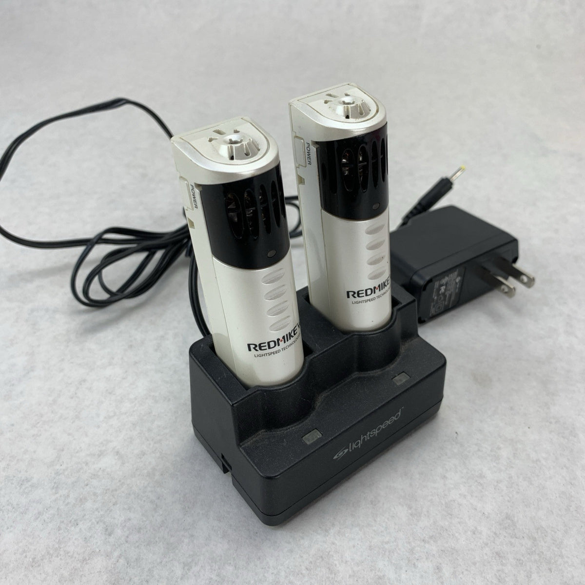 Lightspeed RedMike VC Infrared Microphone Set Charging Base and AC Adapter White0