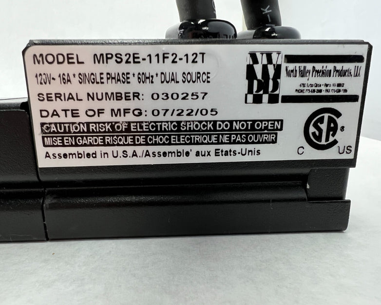 Server Rack PDU Power Watch MPS2E-11F2-12T 24 Outlet's 120V/16A