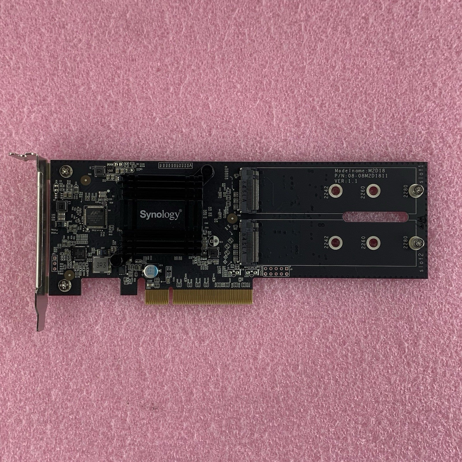Synology M2D18 08-08M2D1811 Dual M.2 SSD Adapter Card2