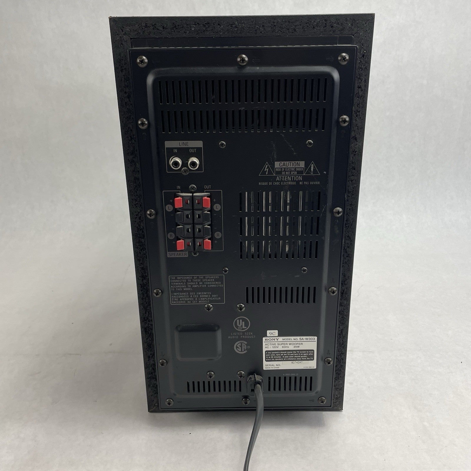 Sony SA-W303 Home Theater Active Subwoofer