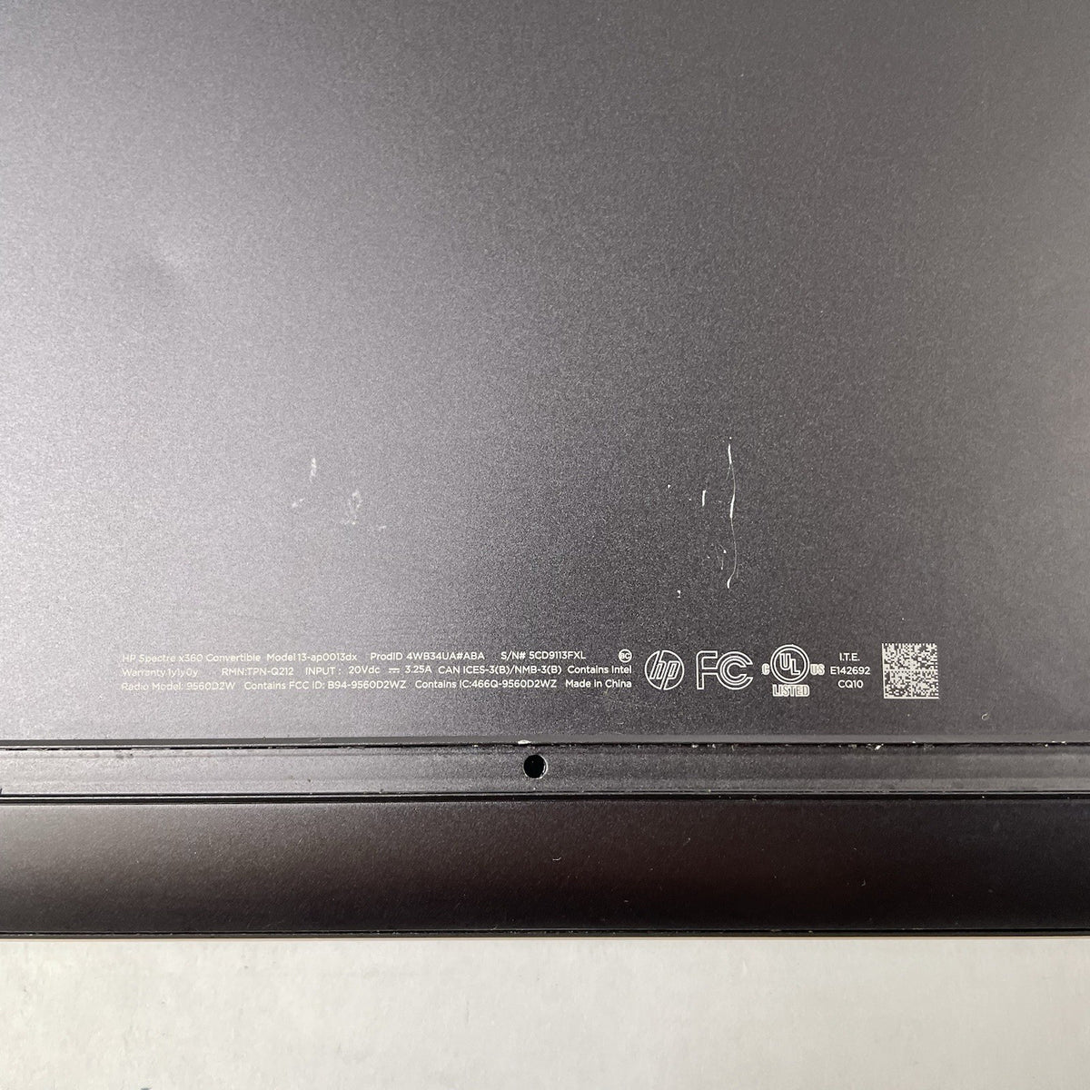 HP Spectre x360 13.3" i7-8565U 1.80 GHz 8 GB RAM No SSD/OS/AC/Batt - READ15