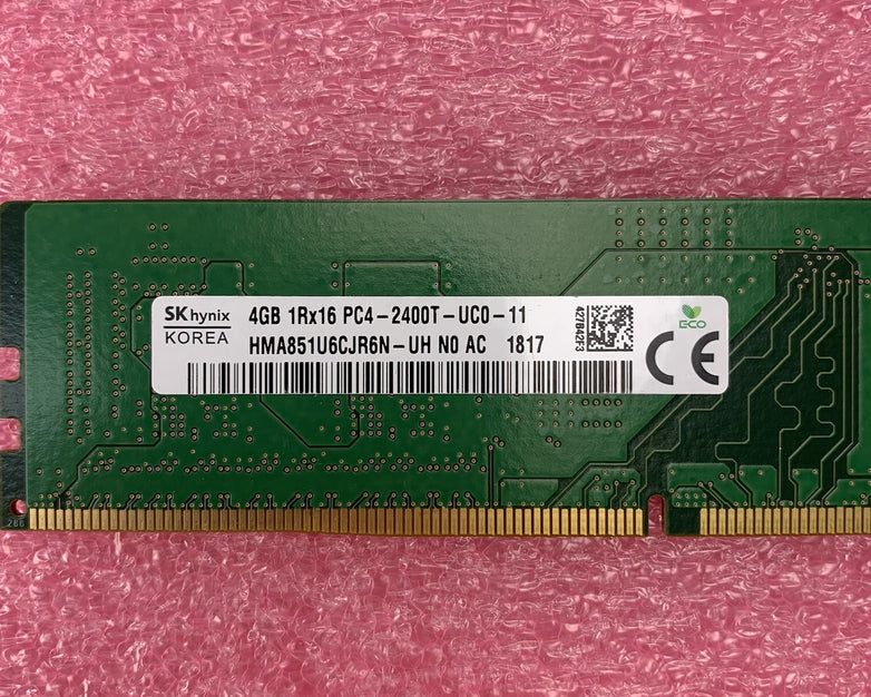 SK Hynix HMA851U6CJR6N-UH PC4-2400T-UC0-11 4GB 1Rx16 Desktop Memory RAM Lot of 2