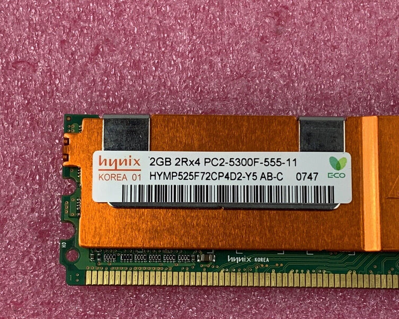 Hynix 4GB Kit 2x2GB 2Rx4 PC2-5300F-555-11 HYMP525F72CP4D2-Y5