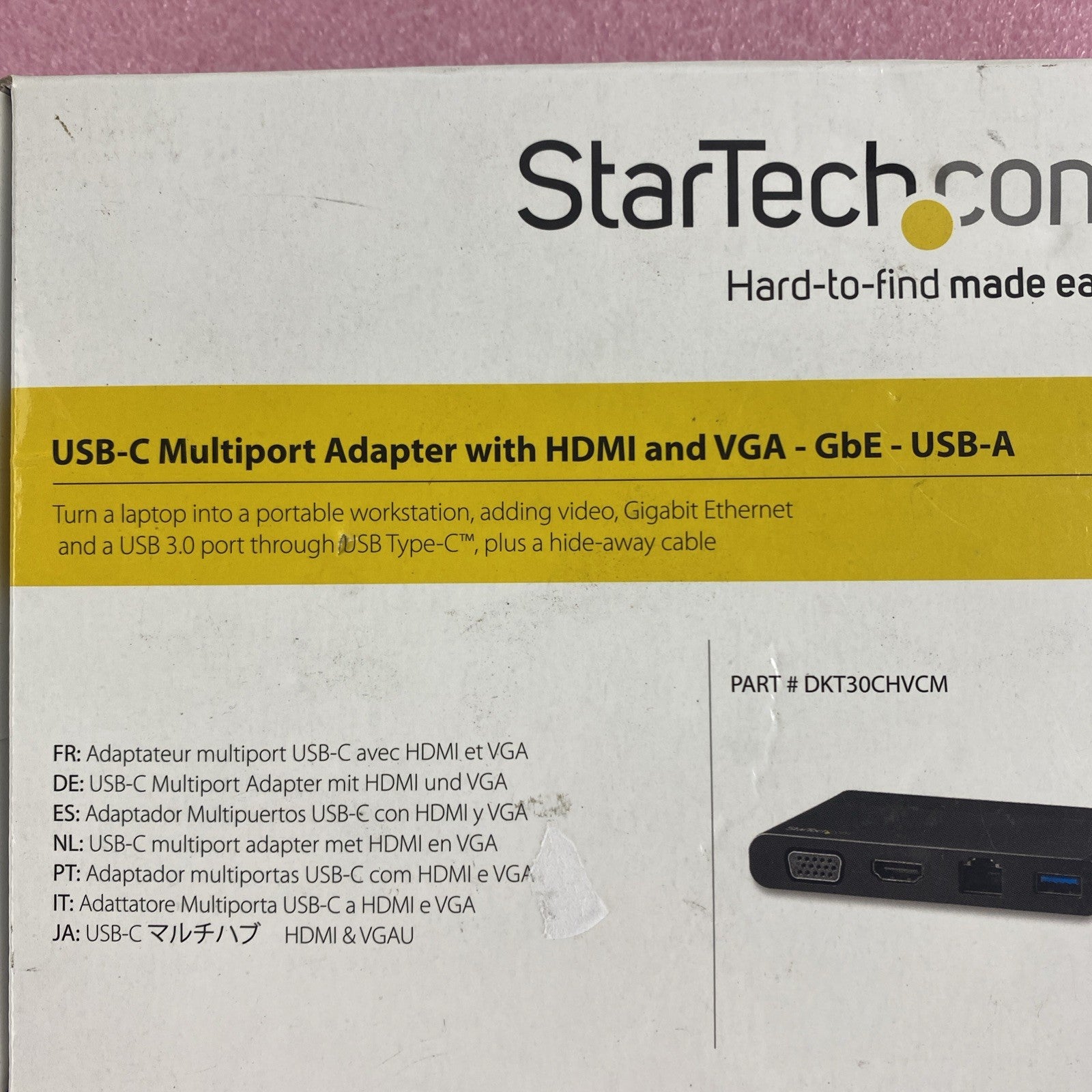 SmartTech DKT30CHVCM USB-C Multiport Adapter W/ HDMI and VGA - GbE-USB-A3