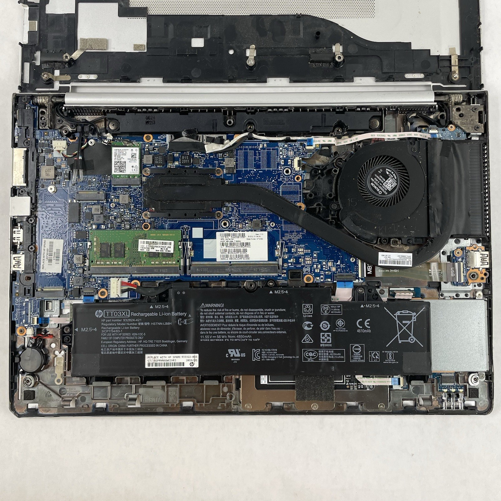 HP EliteBook 850 G6 15.6" i7-8665U 1.90 GHz 8 GB RAM No SSD/OS/AC - Corner20
