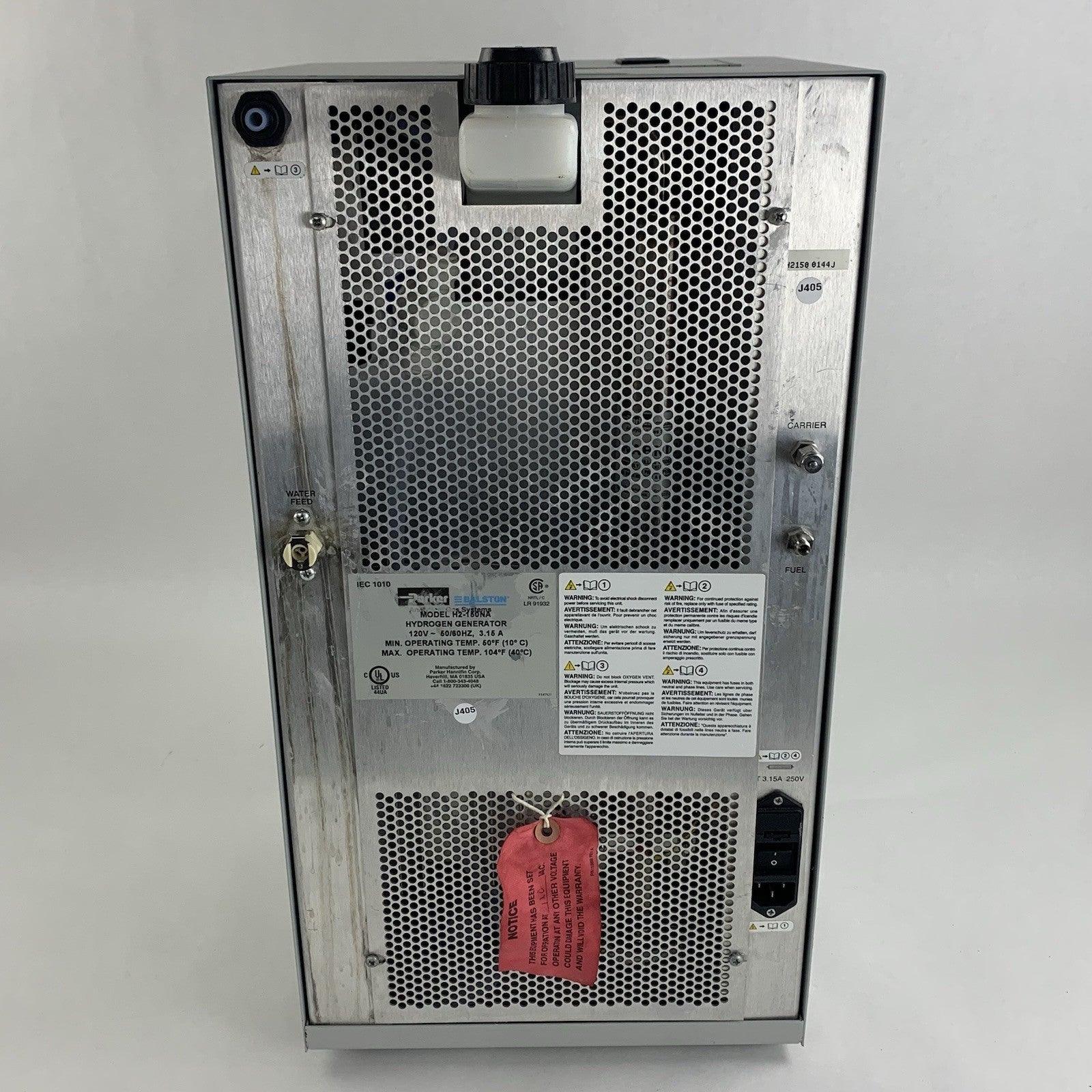 Parker Balston  Analytical Gas Systems H2-150NA Hydrogen Generator Power Tested5