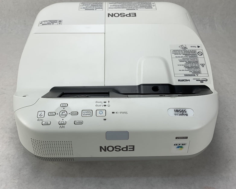 Epson H599A BrightLink 595Wi LCD Lamp Projector 741 Lamp Hours No Remote