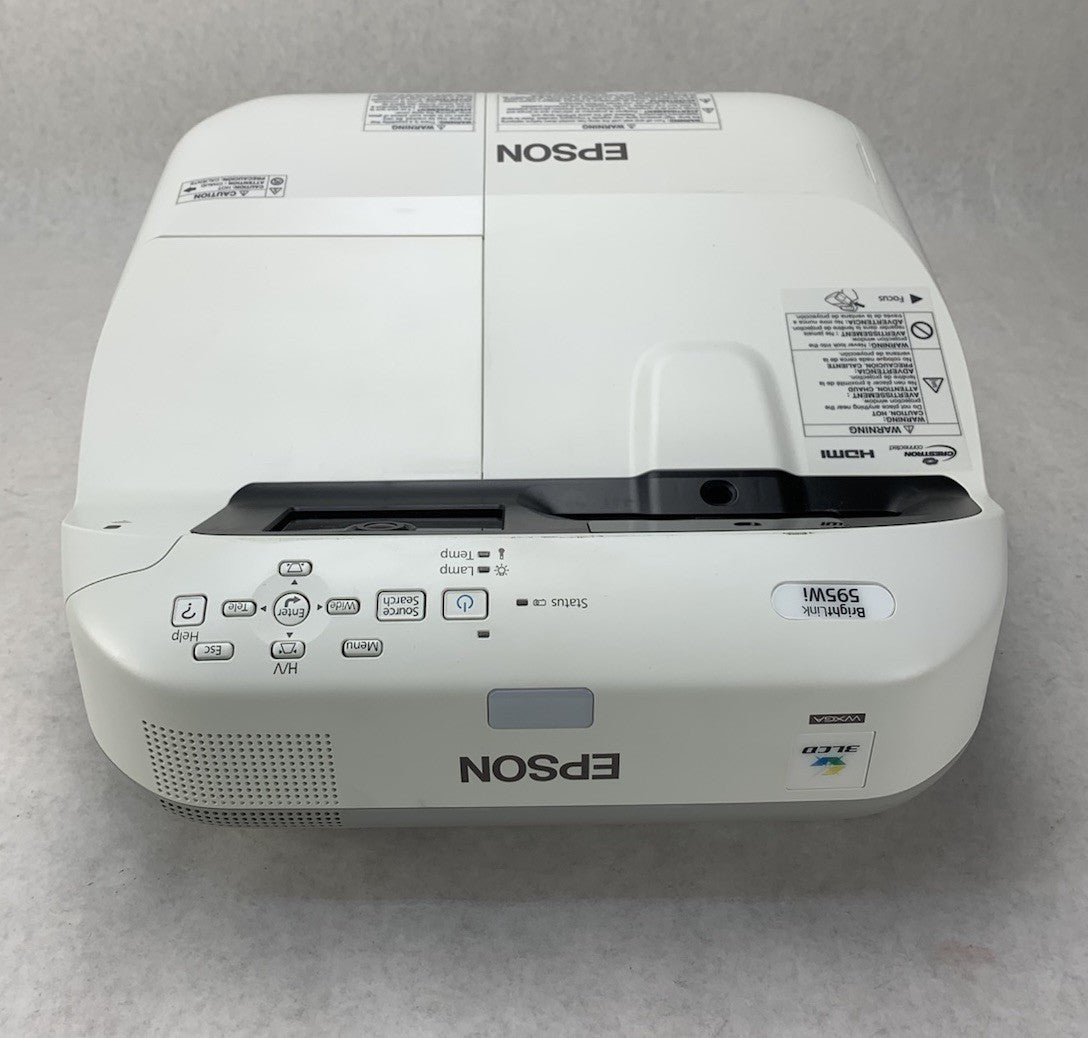 Epson H599A BrightLink 595Wi LCD Lamp Projector 741 Lamp Hours No Remote3