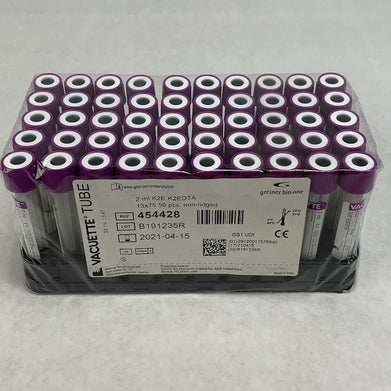 Vacuette 454428 2ml K2E K2EDTA 13x75 50pcs Tubes