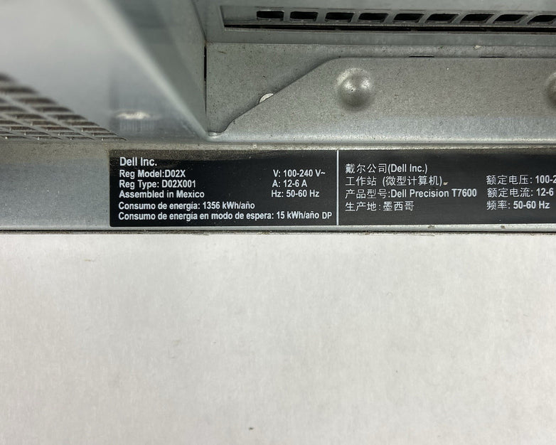 Dell Precision T7600 MT 2x Intel Xeon E5-2609 2.4GHz 32GB RAM No HDD/OS/GPU