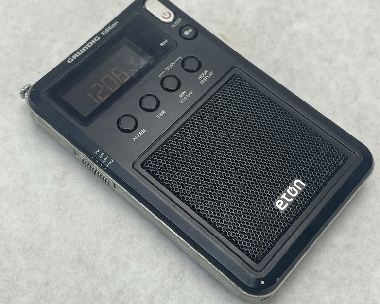 ETON Mini Grundig Edition Compact AM/FM/Shortwave Radio Digital Display Tested