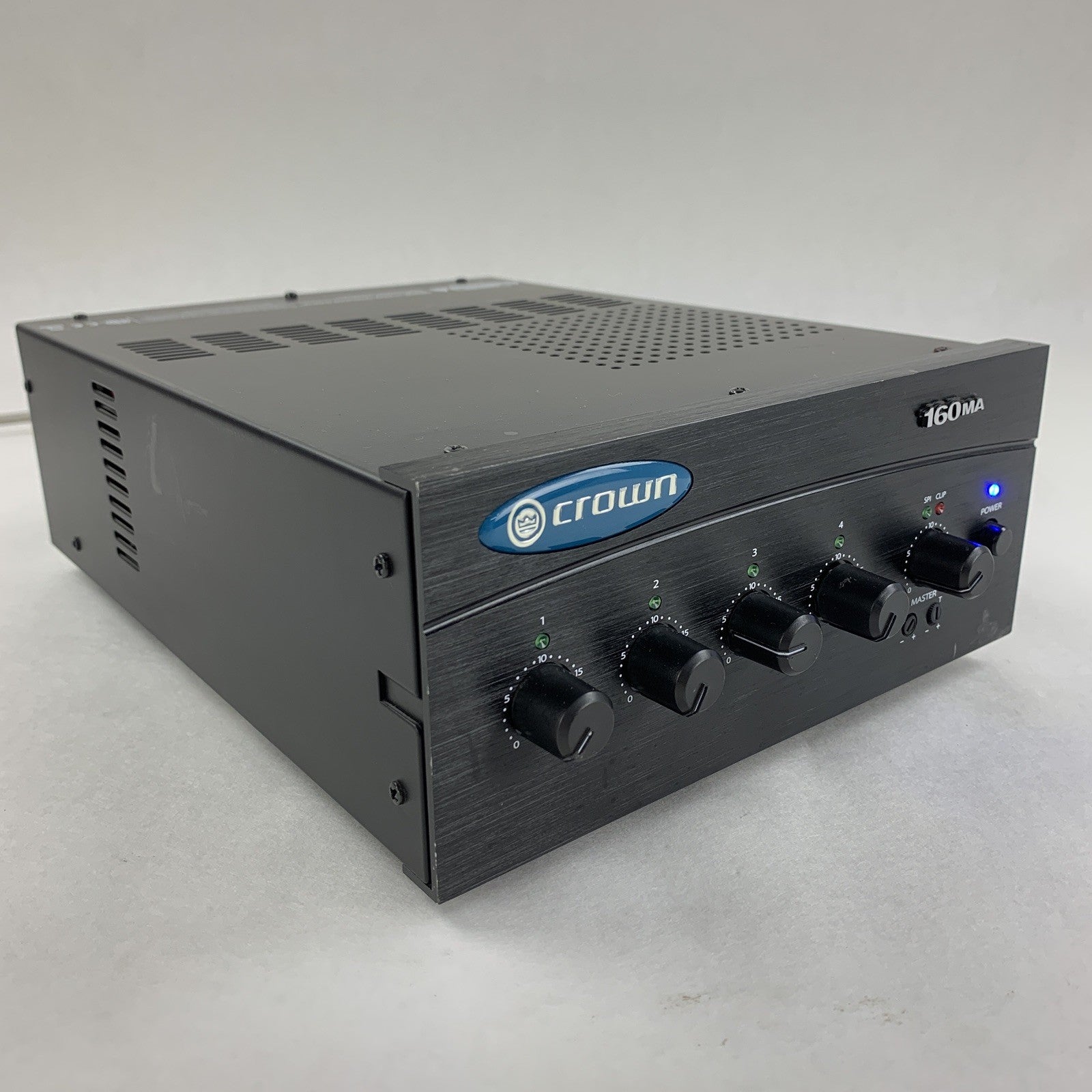 Crown 160MA Commercial Mixer Amplifier 4 Input 60W Ohm 1-2 Power Tested