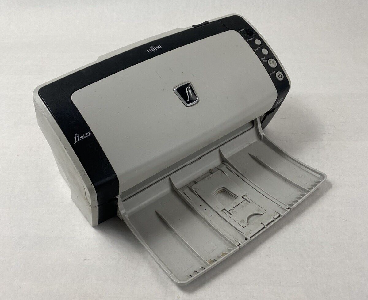 Fujitsu fi-6130z Document Scanner For Parts or Repair No AC Adapter