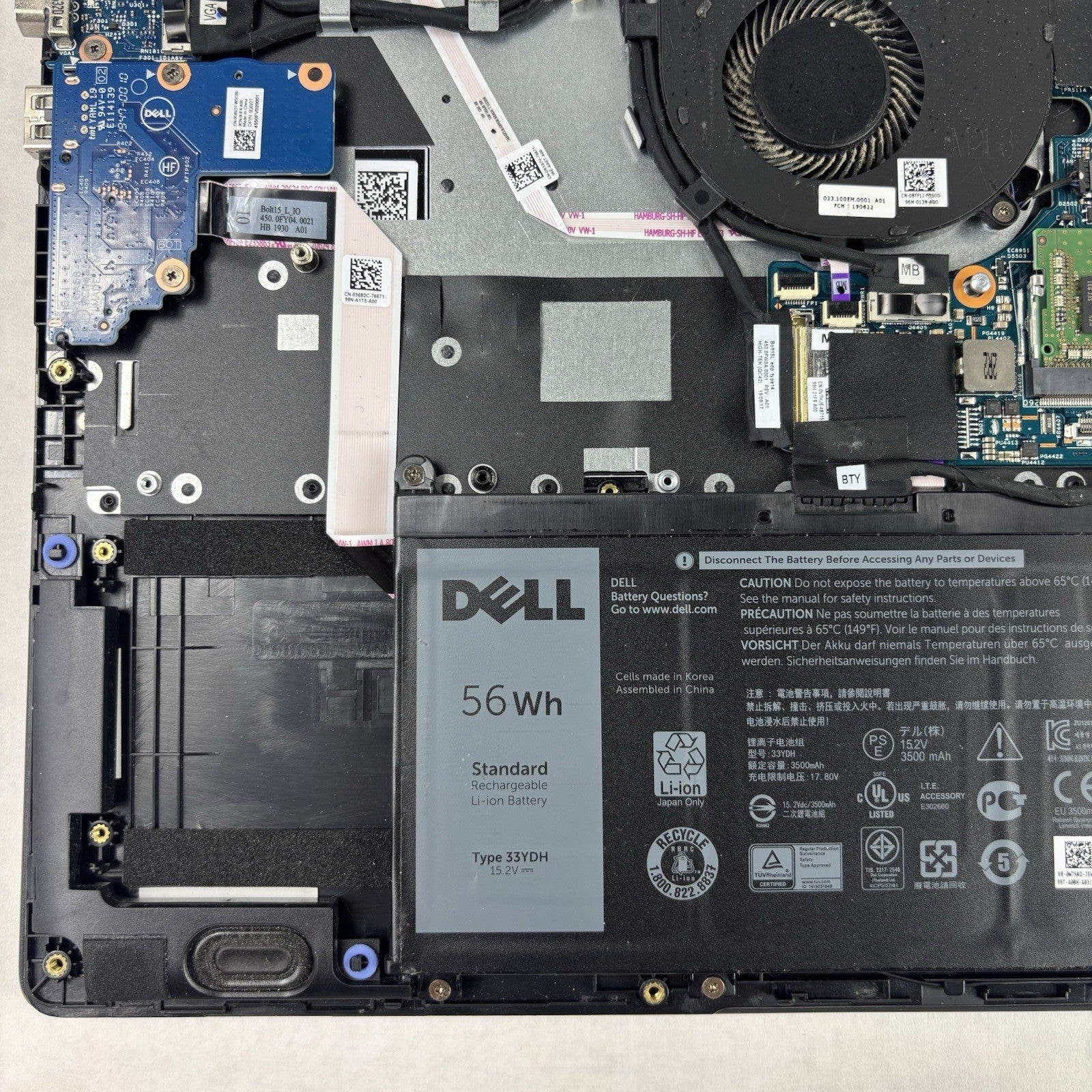 Dell Latitude 3500 15.6" Laptop i5-8265U 1.6 GHz 8 GB Ram No OS No HDD No AC