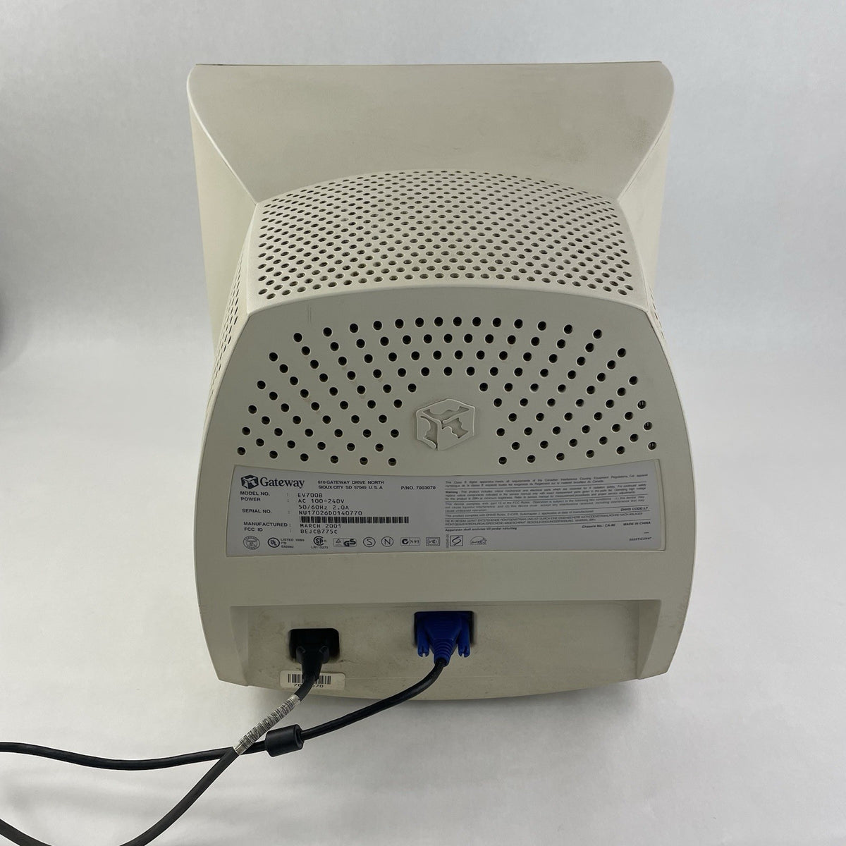 Gateway EV700B 16" 85hz 1024x768 VGA CRT Monitor - Tested6