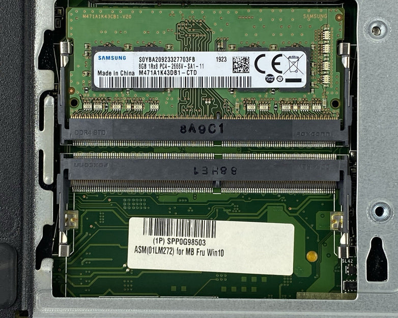 Lenovo ThinkCentre M710q Micro Intel Core i5-7500T 2.7GHz 1x8GB RAM No HDD/OS/AC