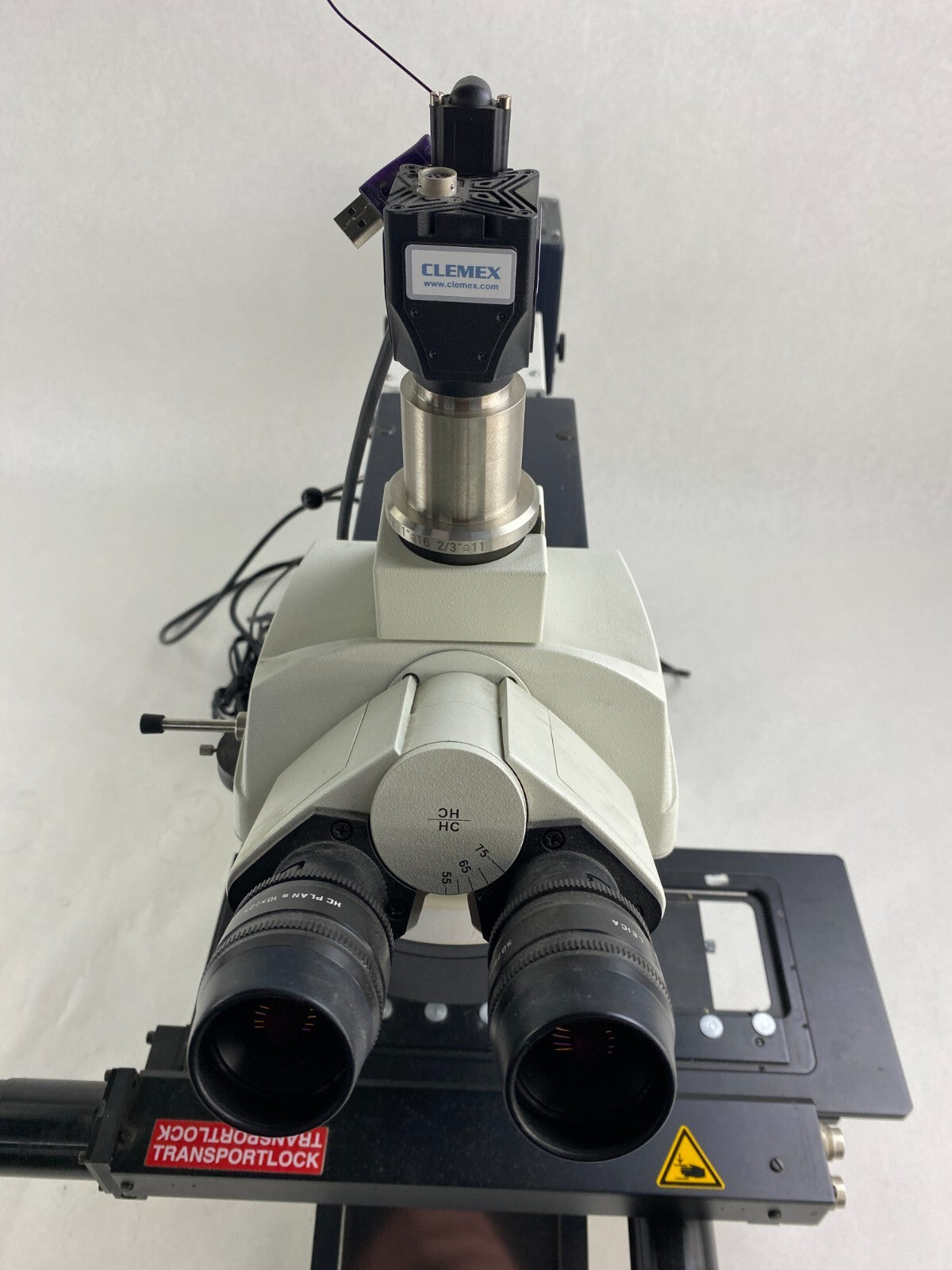 Leica DM6000M Microscope w/ Objectives Power Supplies Clemex Camera
