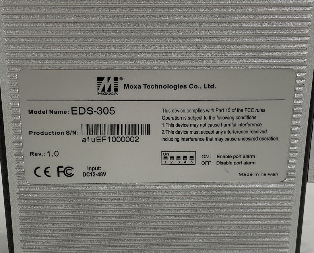 Moxa Technologies EDS-305 Unmanaged EtherDevice Switch