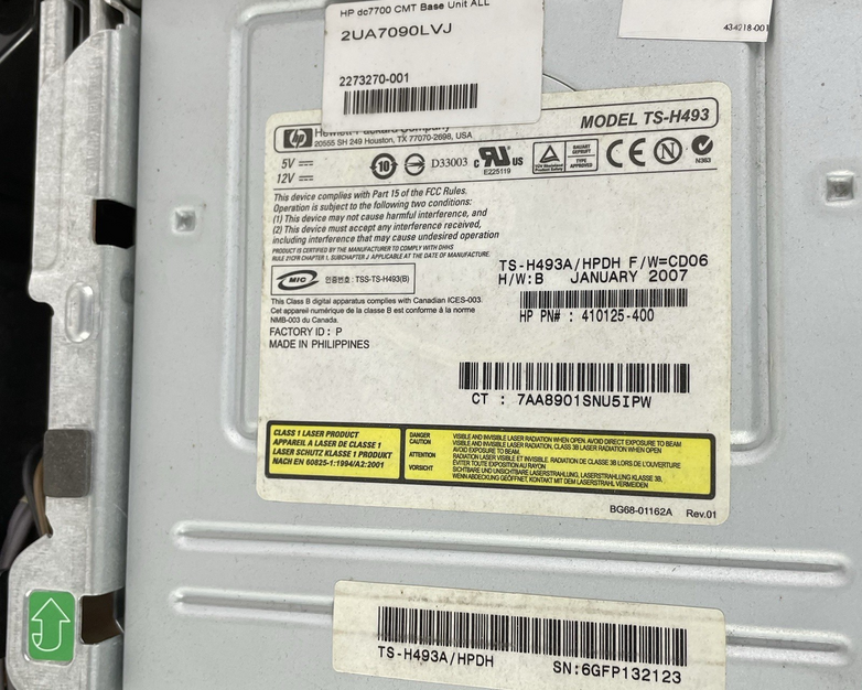 HP Compaq Elite 8100 SFF Intel Core i5-750 2.67GHz 4GB RAM No HDD No OS