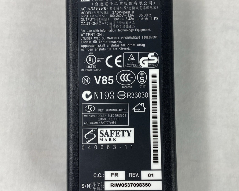 Delta Electronics SADP-65KB 65W 19V 3.42A AC Adapters (Lot of 3)