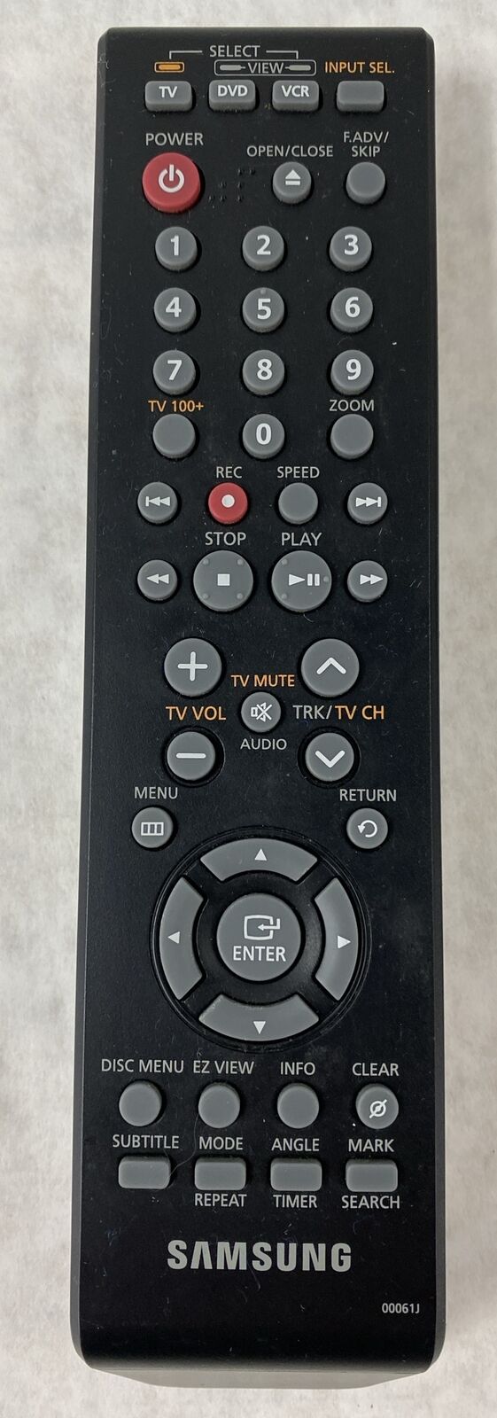 Samsung 00061J VR7147 TV DVD VCR Remote Control