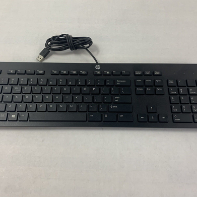 HP PH0U Slim USB Wired US Black Desktop Keyboard with Numpad
