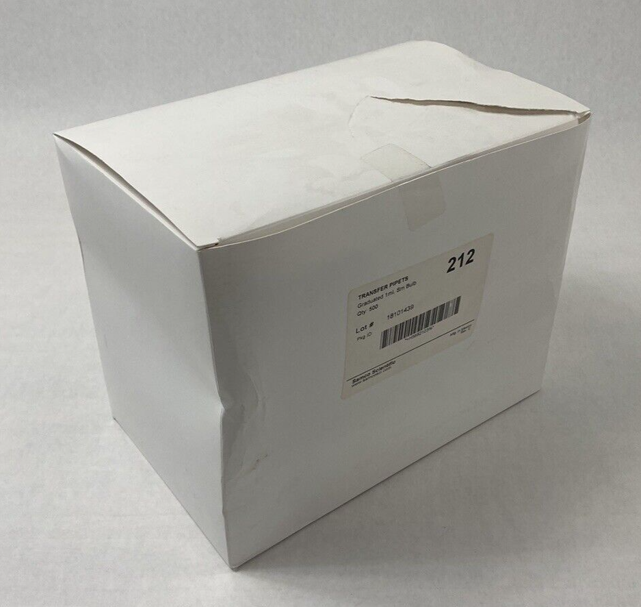 Transfer Pipets Graduated 1 mL Small Bulb 500 Pack