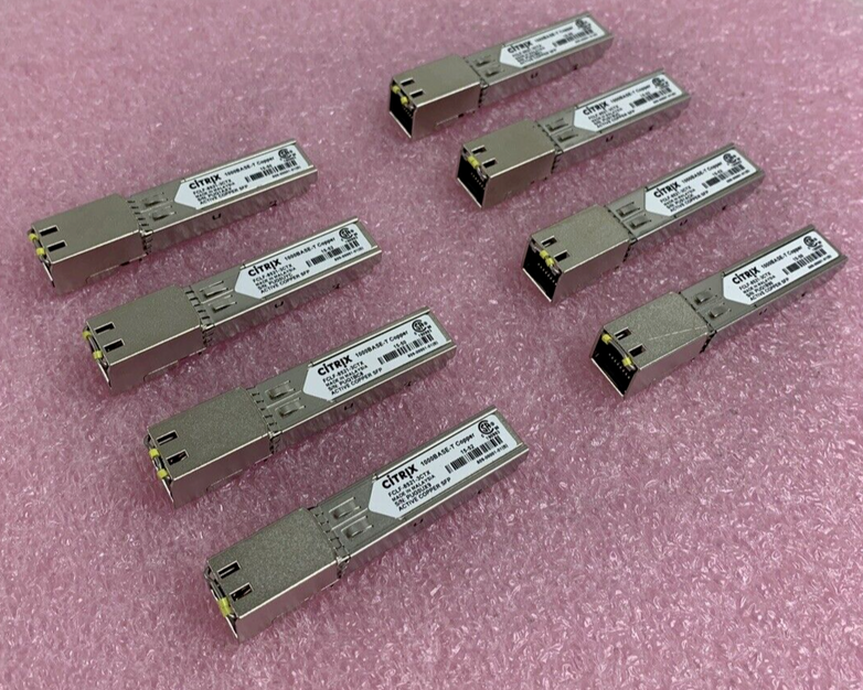 CITRIX FCLF-8521-3CTX 1000BASE-T 1GBPS RJ-45 SFP Optical Transceiver - Lot of 8