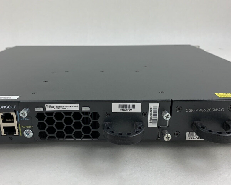 Cisco WS-C3750E-48TD-S V01 48-Port Gigabit Switch Tested Reset