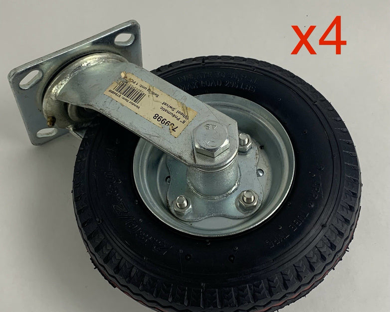 Vendor Rem 9794MW 759998 Pneumatic 8'' Wheel Swivel Lot of 4x