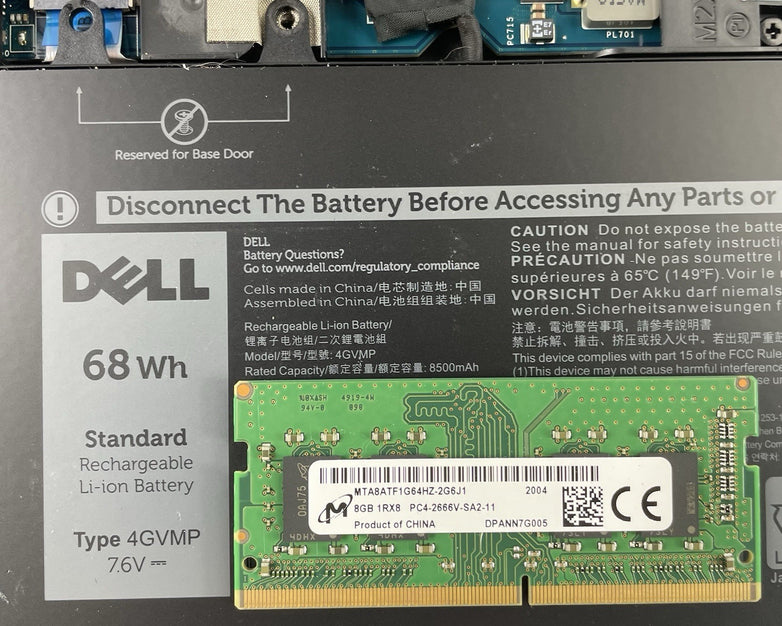 Dell Latitude 5400 14" i7-8665U 1.90 GHz 8 GB RAM No SSD/OS/AC - READ