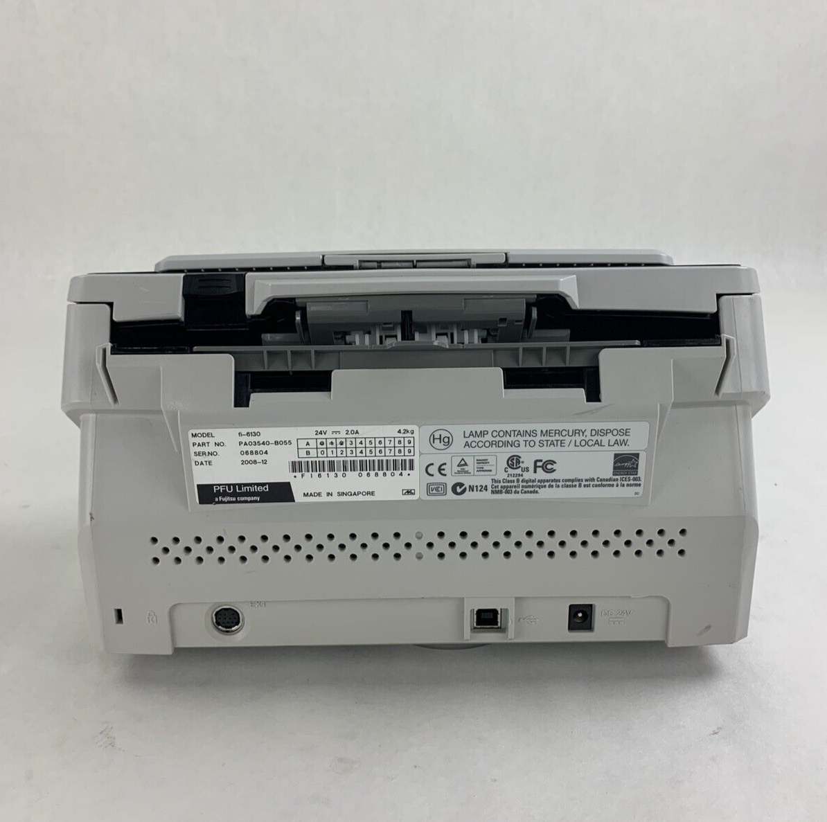 Fujitsu fi-6130 Desktop Printer and Scanner Bad Rollers Tested For Parts Repair