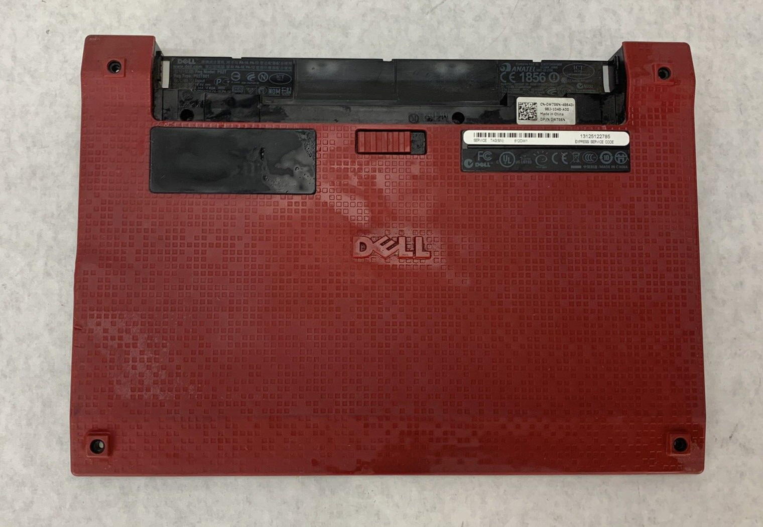 Genuine Dell Latitude 2100 Laptop Base Bottom Case R243R Red