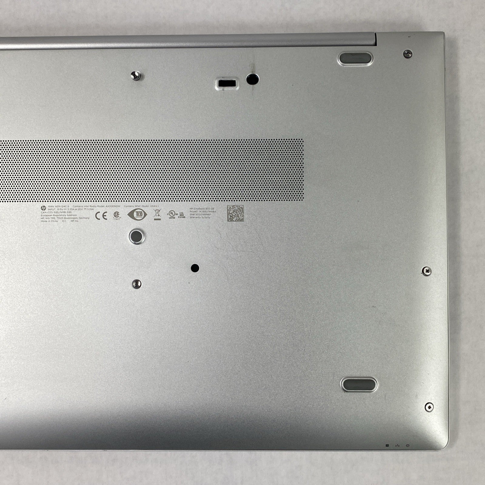 HP EliteBook 850 G6 15.6" i5-8365U 1.60 GHz 8 GB RAM No Battery No HDD No OS