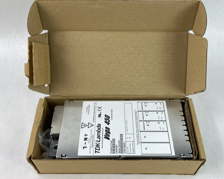 TDK-Lambda V404P4K Vega 450 450W Integral Fan Forward Air Power Supply 1010113