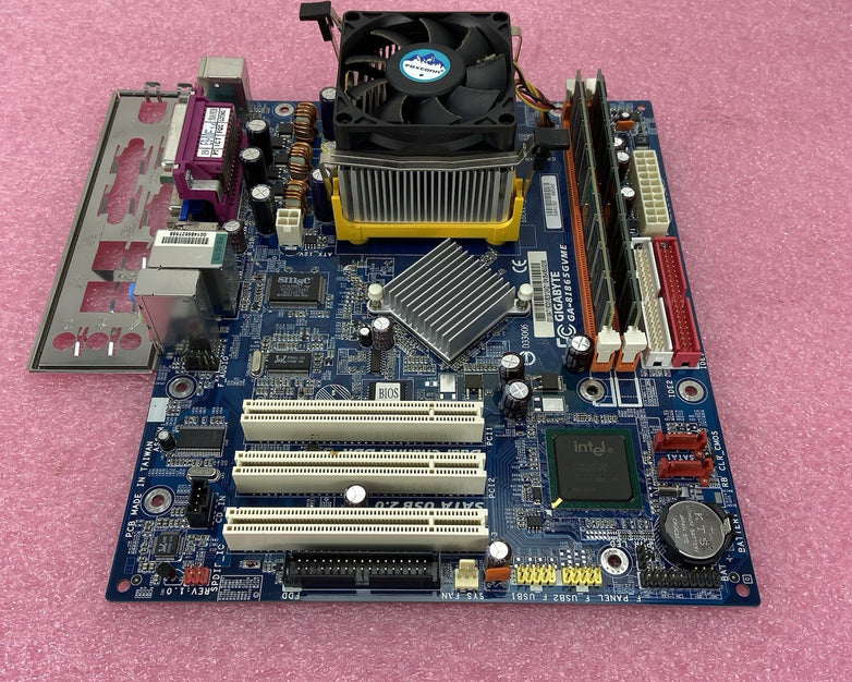 Gigabyte GA-8I865GVME Motherboard Intel Pentium 4 2.66GHz 1.48GB RAM w/IO Shield