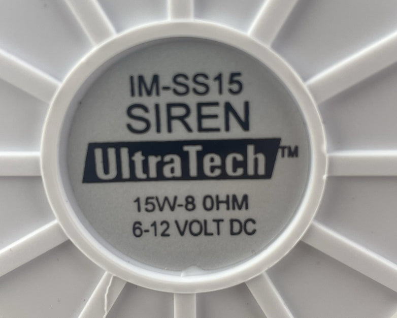 UltraTech IM-SS15 Siren Alarm Horn Speaker 15W 6VDC - 12VDC Lot of 2