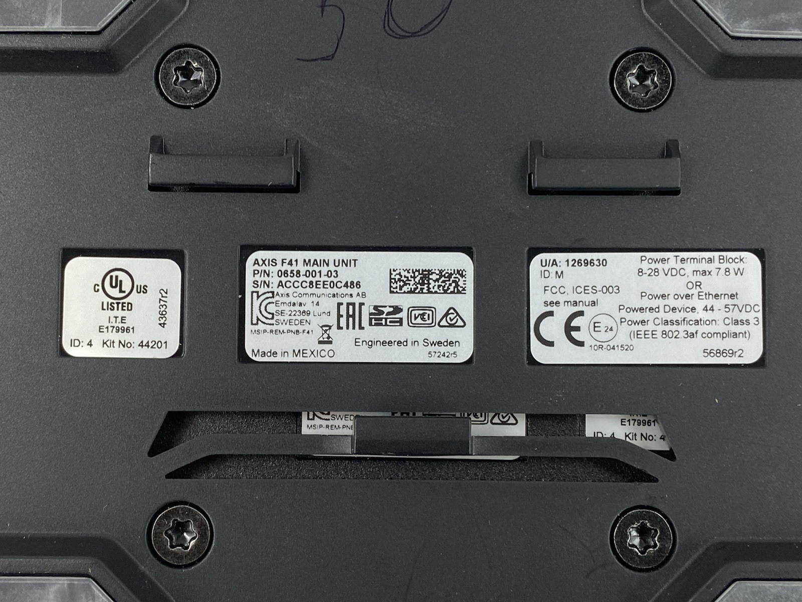 Axis Communications F41 Main Unit 0658-001-01