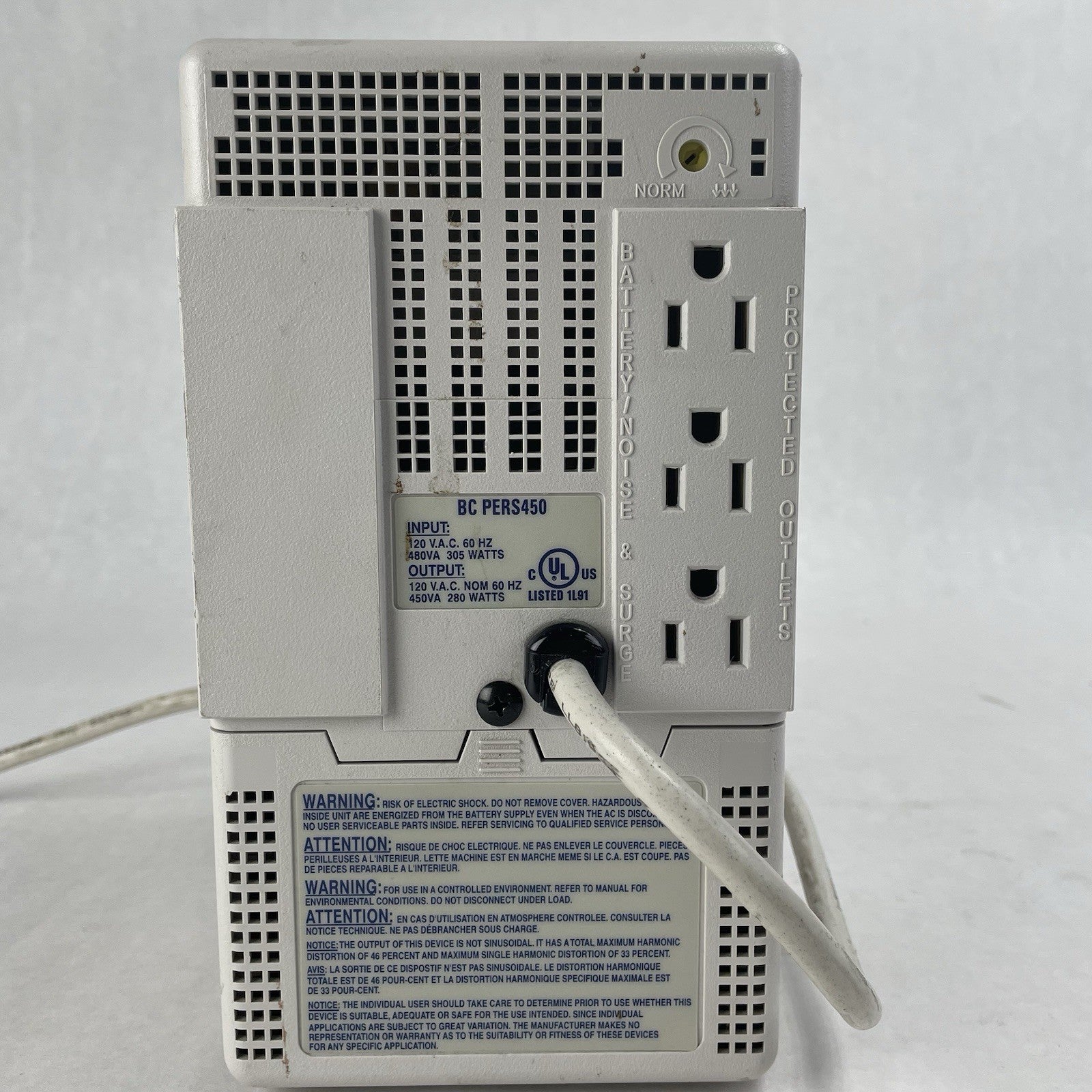 Tripp Lite BC-PERRS450 Personal UPS 450 VA 120 V Tested