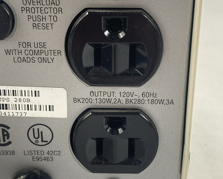 APC Back-ups 280 Battery Backup No Batteries Tested
