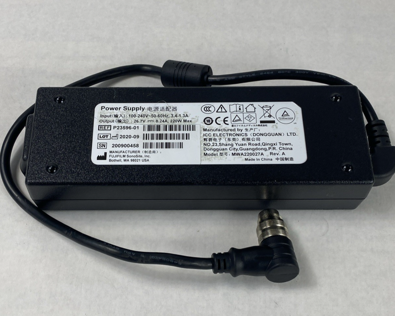 ICC Electronics MWA220027A Rev A 26.7V 8.24A 220W Medical Monitor AC Adapter