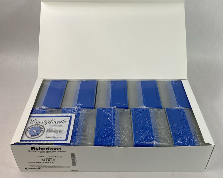 Fisherbrand 02-707-167 Aerosol Barrier Pipet Tips 1250µl Natural - 960 Tips