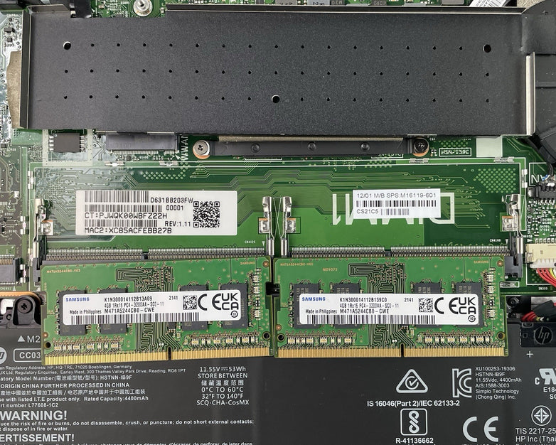 HP MT46 14" AMD Ryzen 3 Pro 4450U 2.50 GHz 8 GB RAM No SSD/OS/AC