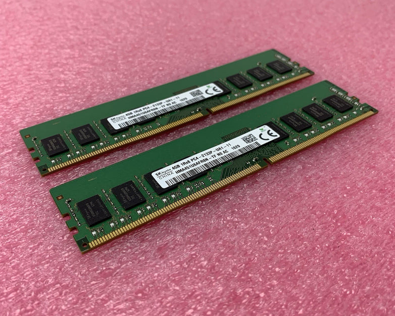 SK Hynix HMA451U6AFR8N-TF PC4-2133P-UA1-11 4GB 1Rx16 Desktop Memory RAM Lot of 2
