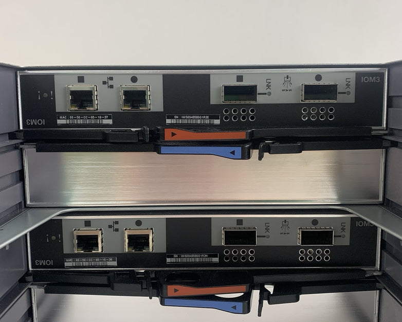 NetApp DS4243 NAJ‑0801 4U 24‑Bay Disk Shelf Chassis 2x IOM3 2x PSUs No HDDs