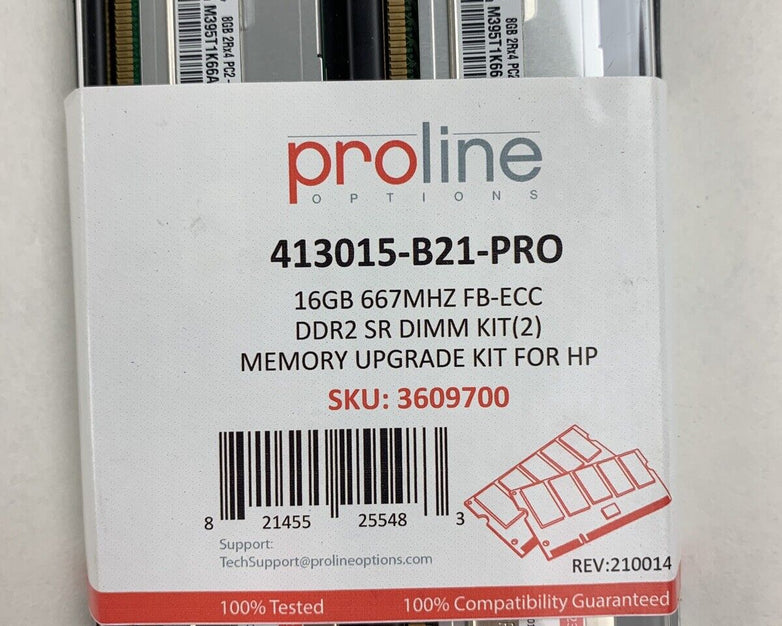 Samsung M395T1K66AZ4-CE66 8 GB 2Rx4 DDR2 PC2-5300F 667MHz New Lot of 2x