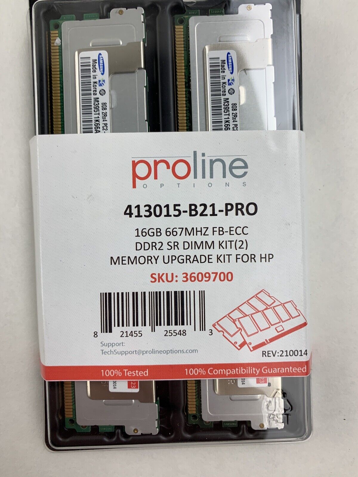 Samsung M395T1K66AZ4-CE66 8 GB 2Rx4 DDR2 PC2-5300F 667MHz New Lot of 2x